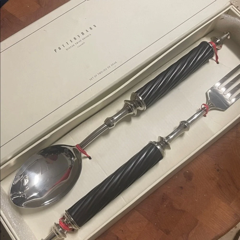 NWT Pottery Barn Fork & Spoon Servers